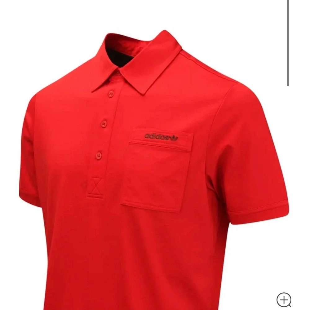 Adidas Originals Archive Pocket Golf Polo Shirt Red Scarlet Mens XL JW3956 NEW